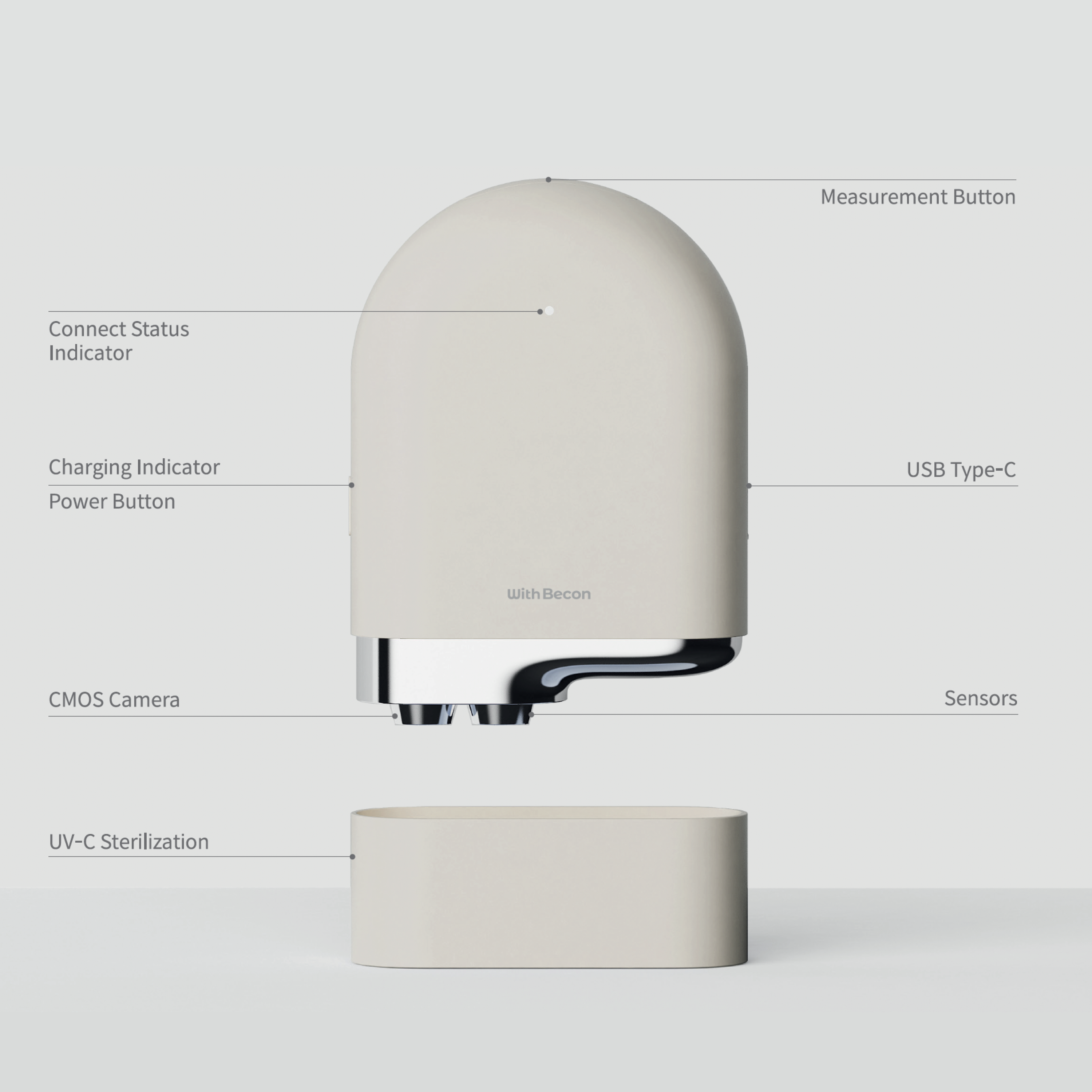 Becon AI analysis for Skin and Scalp Scanner + 1 Year Software